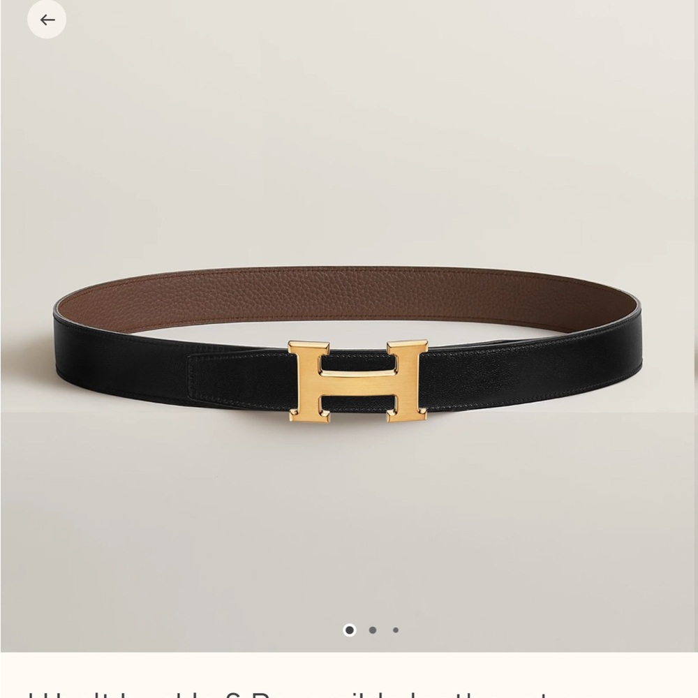 Hermes H Belt Buckle and Reversible Leather Strap